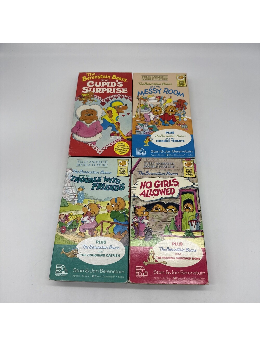 Berenstain Bears Animated Educational VHS Lot 4 Messy Room Tested